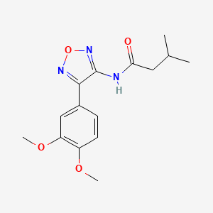 N-[4-(3,4-dimethoxyphenyl)-1,2,5-oxadiazol-3-yl]-3-methylbutanamide