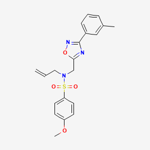 4-methoxy-N-{[3-(3-methylphenyl)-1,2,4-oxadiazol-5-yl]methyl}-N-(prop-2-en-1-yl)benzenesulfonamide