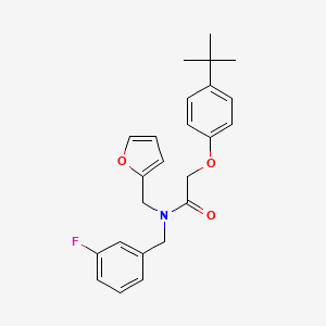 2-(4-tert-butylphenoxy)-N-(3-fluorobenzyl)-N-(furan-2-ylmethyl)acetamide