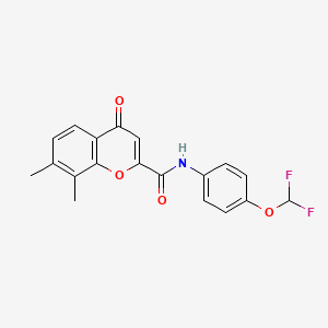 N-[4-(difluoromethoxy)phenyl]-7,8-dimethyl-4-oxo-4H-chromene-2-carboxamide