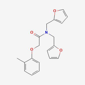 N,N-bis(furan-2-ylmethyl)-2-(2-methylphenoxy)acetamide