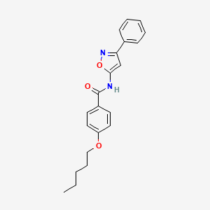 4-(pentyloxy)-N-(3-phenyl-1,2-oxazol-5-yl)benzamide