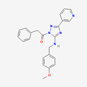 1-{5-[(4-methoxybenzyl)amino]-3-(pyridin-3-yl)-1H-1,2,4-triazol-1-yl}-2-phenylethanone