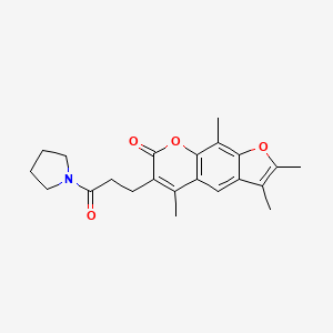 2,3,5,9-tetramethyl-6-[3-oxo-3-(pyrrolidin-1-yl)propyl]-7H-furo[3,2-g]chromen-7-one