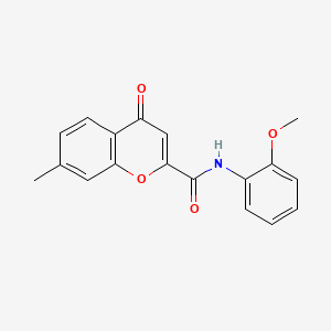 molecular formula C18H15NO4 B11386689 N-(2-methoxyphenyl)-7-methyl-4-oxo-4H-chromene-2-carboxamide 