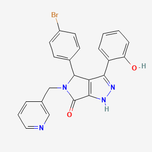 4-(4-bromophenyl)-3-(2-hydroxyphenyl)-5-(pyridin-3-ylmethyl)-4,5-dihydropyrrolo[3,4-c]pyrazol-6(1H)-one