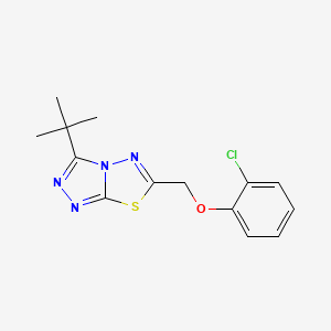 3-Tert-butyl-6-[(2-chlorophenoxy)methyl]-[1,2,4]triazolo[3,4-b][1,3,4]thiadiazole