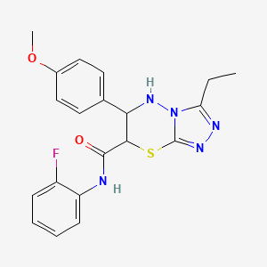 3-ethyl-N-(2-fluorophenyl)-6-(4-methoxyphenyl)-6,7-dihydro-5H-[1,2,4]triazolo[3,4-b][1,3,4]thiadiazine-7-carboxamide