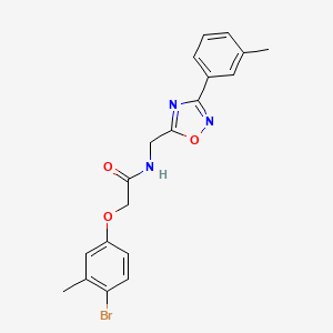 molecular formula C19H18BrN3O3 B11386720 2-(4-bromo-3-methylphenoxy)-N-{[3-(3-methylphenyl)-1,2,4-oxadiazol-5-yl]methyl}acetamide 