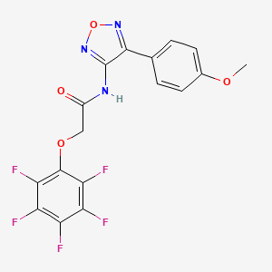 molecular formula C17H10F5N3O4 B11386726 N-[4-(4-methoxyphenyl)-1,2,5-oxadiazol-3-yl]-2-(pentafluorophenoxy)acetamide 