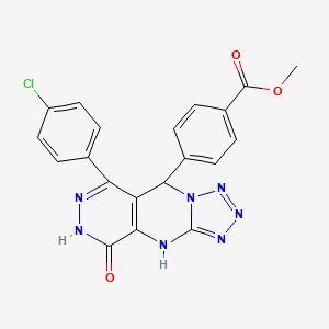 methyl 4-[10-(4-chlorophenyl)-13-oxo-2,4,5,6,7,11,12-heptazatricyclo[7.4.0.03,7]trideca-1(9),3,5,10-tetraen-8-yl]benzoate