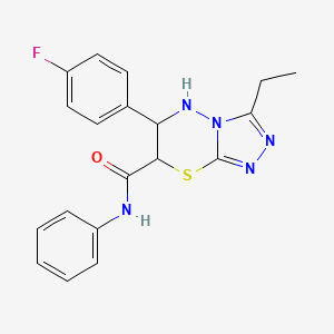 3-ethyl-6-(4-fluorophenyl)-N-phenyl-6,7-dihydro-5H-[1,2,4]triazolo[3,4-b][1,3,4]thiadiazine-7-carboxamide