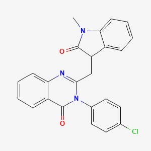 molecular formula C24H18ClN3O2 B11386785 3-(4-chlorophenyl)-2-[(1-methyl-2-oxo-2,3-dihydro-1H-indol-3-yl)methyl]quinazolin-4(3H)-one 