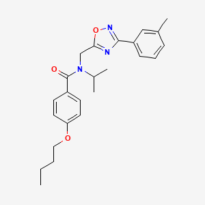 4-butoxy-N-{[3-(3-methylphenyl)-1,2,4-oxadiazol-5-yl]methyl}-N-(propan-2-yl)benzamide