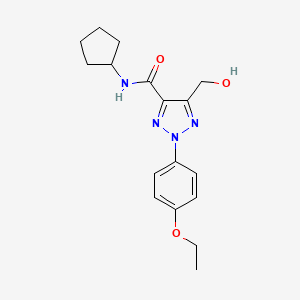 molecular formula C17H22N4O3 B11386806 N-cyclopentyl-2-(4-ethoxyphenyl)-5-(hydroxymethyl)-2H-1,2,3-triazole-4-carboxamide 