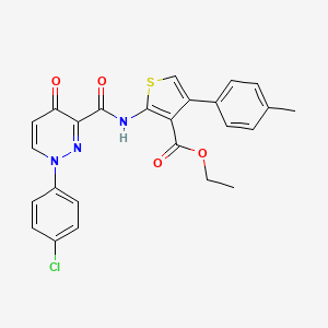 Ethyl 2-({[1-(4-chlorophenyl)-4-oxo-1,4-dihydropyridazin-3-yl]carbonyl}amino)-4-(4-methylphenyl)thiophene-3-carboxylate