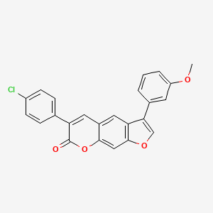 6-(4-chlorophenyl)-3-(3-methoxyphenyl)-7H-furo[3,2-g]chromen-7-one