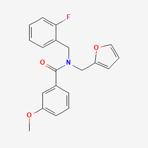 N-(2-fluorobenzyl)-N-(furan-2-ylmethyl)-3-methoxybenzamide