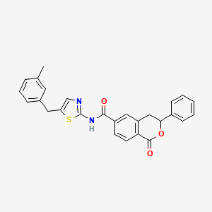 N-[5-(3-methylbenzyl)-1,3-thiazol-2-yl]-1-oxo-3-phenyl-3,4-dihydro-1H-isochromene-6-carboxamide