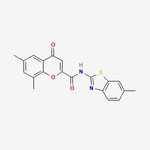 6,8-dimethyl-N-(6-methyl-1,3-benzothiazol-2-yl)-4-oxo-4H-chromene-2-carboxamide