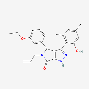 4-(3-ethoxyphenyl)-3-(2-hydroxy-4,6-dimethylphenyl)-5-(prop-2-en-1-yl)-4,5-dihydropyrrolo[3,4-c]pyrazol-6(1H)-one