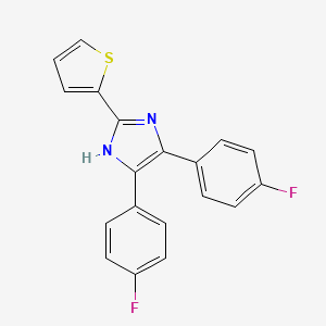 molecular formula C19H12F2N2S B11386931 4,5-bis(4-fluorophenyl)-2-(thiophen-2-yl)-1H-imidazole 