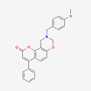 9-(4-methoxybenzyl)-4-phenyl-9,10-dihydro-2H,8H-chromeno[8,7-e][1,3]oxazin-2-one