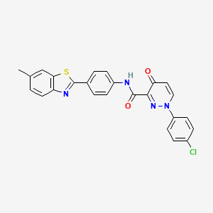 1-(4-chlorophenyl)-N-[4-(6-methyl-1,3-benzothiazol-2-yl)phenyl]-4-oxo-1,4-dihydropyridazine-3-carboxamide