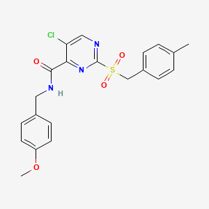 5-chloro-N-(4-methoxybenzyl)-2-[(4-methylbenzyl)sulfonyl]pyrimidine-4-carboxamide