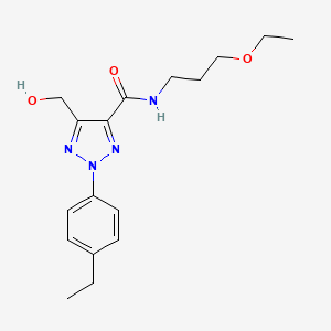 N-(3-ethoxypropyl)-2-(4-ethylphenyl)-5-(hydroxymethyl)-2H-1,2,3-triazole-4-carboxamide