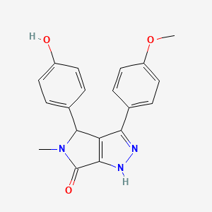 4-(4-hydroxyphenyl)-3-(4-methoxyphenyl)-5-methyl-4,5-dihydropyrrolo[3,4-c]pyrazol-6(2H)-one