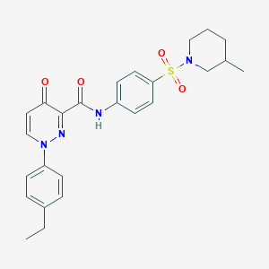 1-(4-ethylphenyl)-N-{4-[(3-methylpiperidin-1-yl)sulfonyl]phenyl}-4-oxo-1,4-dihydropyridazine-3-carboxamide