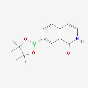 molecular formula C15H18BNO3 B113870 7-(4,4,5,5-四甲基-1,3,2-二氧杂硼环-2-基)异喹啉-1-醇 CAS No. 1207448-16-5