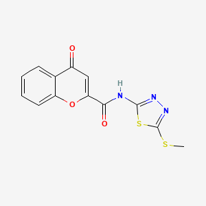 N-[5-(methylsulfanyl)-1,3,4-thiadiazol-2-yl]-4-oxo-4H-chromene-2-carboxamide