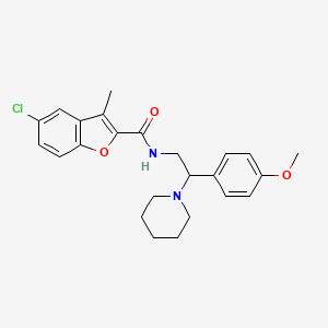 5-chloro-N-[2-(4-methoxyphenyl)-2-(piperidin-1-yl)ethyl]-3-methyl-1-benzofuran-2-carboxamide