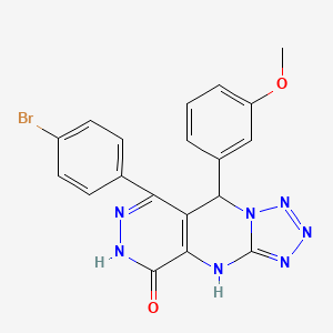 molecular formula C19H14BrN7O2 B11387015 10-(4-bromophenyl)-8-(3-methoxyphenyl)-2,4,5,6,7,11,12-heptazatricyclo[7.4.0.03,7]trideca-1(9),3,5,10-tetraen-13-one 