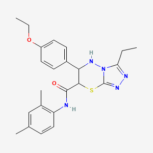 molecular formula C23H27N5O2S B11387029 N-(2,4-dimethylphenyl)-6-(4-ethoxyphenyl)-3-ethyl-6,7-dihydro-5H-[1,2,4]triazolo[3,4-b][1,3,4]thiadiazine-7-carboxamide 