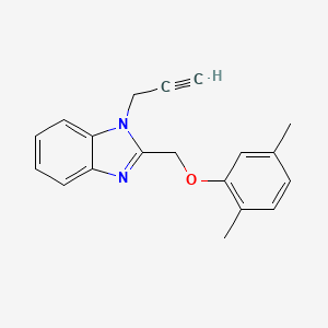 molecular formula C19H18N2O B11387032 2-[(2,5-dimethylphenoxy)methyl]-1-(prop-2-yn-1-yl)-1H-benzimidazole 