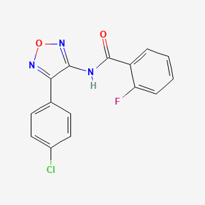 N-[4-(4-chlorophenyl)-1,2,5-oxadiazol-3-yl]-2-fluorobenzamide