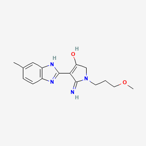 5-Amino-1-(3-methoxypropyl)-4-(6-methyl-1H-1,3-benzodiazol-2-YL)-2,3-dihydro-1H-pyrrol-3-one