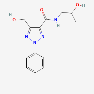 molecular formula C14H18N4O3 B11387068 5-(hydroxymethyl)-N-(2-hydroxypropyl)-2-(4-methylphenyl)-2H-1,2,3-triazole-4-carboxamide 