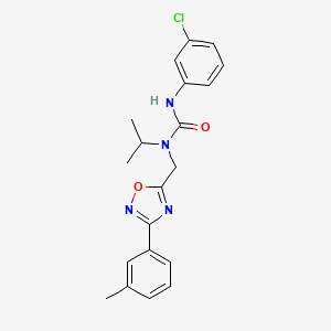 3-(3-Chlorophenyl)-1-{[3-(3-methylphenyl)-1,2,4-oxadiazol-5-yl]methyl}-1-propan-2-ylurea