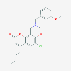 4-butyl-6-chloro-9-(3-methoxybenzyl)-9,10-dihydro-2H,8H-chromeno[8,7-e][1,3]oxazin-2-one