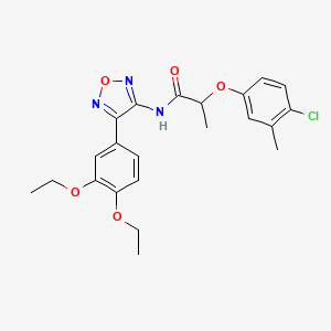 2-(4-chloro-3-methylphenoxy)-N-[4-(3,4-diethoxyphenyl)-1,2,5-oxadiazol-3-yl]propanamide