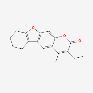 3-ethyl-4-methyl-6,7,8,9-tetrahydro-2H-[1]benzofuro[3,2-g]chromen-2-one