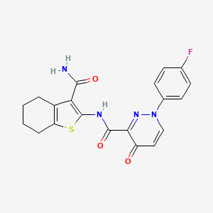 N-(3-carbamoyl-4,5,6,7-tetrahydro-1-benzothiophen-2-yl)-1-(4-fluorophenyl)-4-oxo-1,4-dihydropyridazine-3-carboxamide