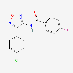 N-[4-(4-chlorophenyl)-1,2,5-oxadiazol-3-yl]-4-fluorobenzamide