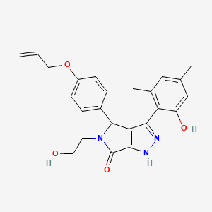 3-(2-hydroxy-4,6-dimethylphenyl)-5-(2-hydroxyethyl)-4-[4-(prop-2-en-1-yloxy)phenyl]-4,5-dihydropyrrolo[3,4-c]pyrazol-6(1H)-one