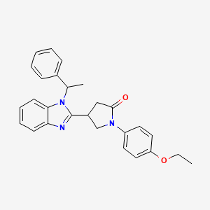 1-(4-ethoxyphenyl)-4-[1-(1-phenylethyl)-1H-benzimidazol-2-yl]pyrrolidin-2-one