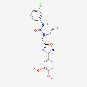 3-(3-Chlorophenyl)-1-{[3-(3,4-dimethoxyphenyl)-1,2,4-oxadiazol-5-yl]methyl}-1-prop-2-en-1-ylurea